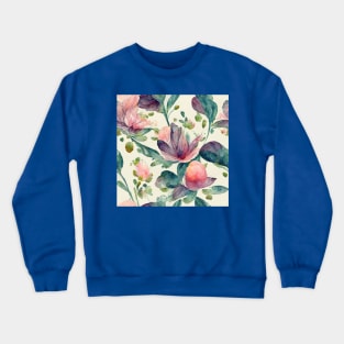 Watercolored Vintage Seamless Floral Crewneck Sweatshirt